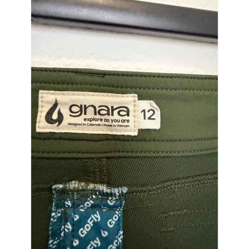 Gnara Go There Hiking Pants Women 12 Olive GoFly Roll Tab Outdoor Travel Stretch - Picture 8 of 17